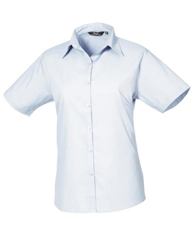 Women's Short Sleeve Poplin Blouse