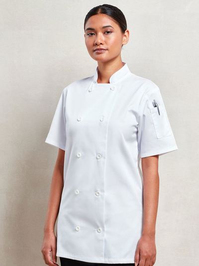 Women's Short Sleeve Chef's Jacket