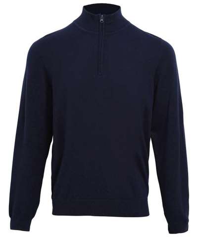 Mens 1/4 Zip Knitted Sweater