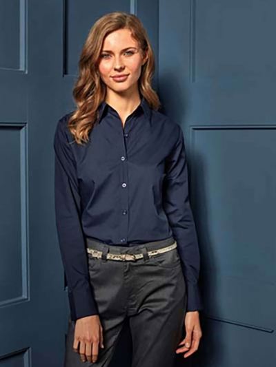 Women's Poplin Long Sleeve Blouse