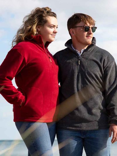 Unlined Active 1/4 Zip Fleece Top