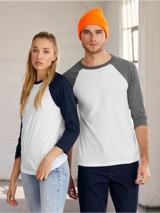 Canvas Unisex 3/4 Sleeve Baseball Tee