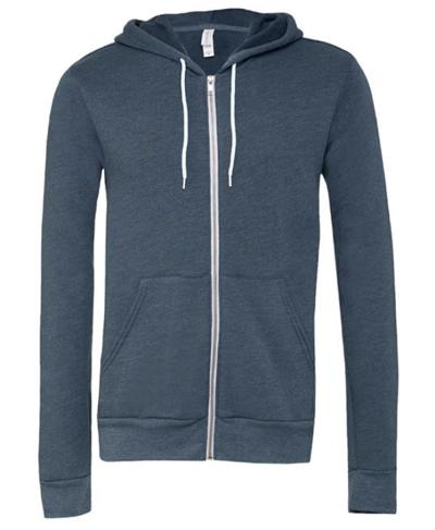 CLEARANCE Unisex Zip Up Polycotton Fleece Hoodie