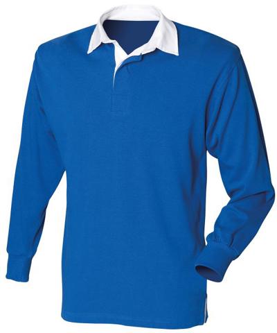 Kids Long Sleeve Plain Rugby Shirt