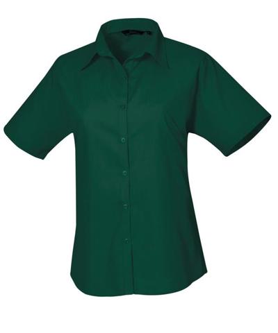 Women's Short Sleeve Poplin Blouse