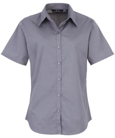 Women's Short Sleeve Poplin Blouse