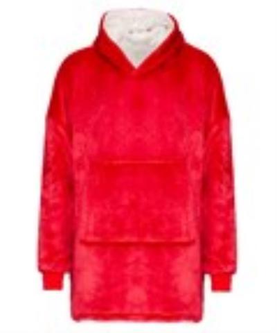 oversized cosy reversible sherpa hoodie