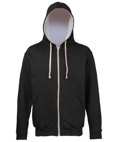 Contrast Zip Hoodie