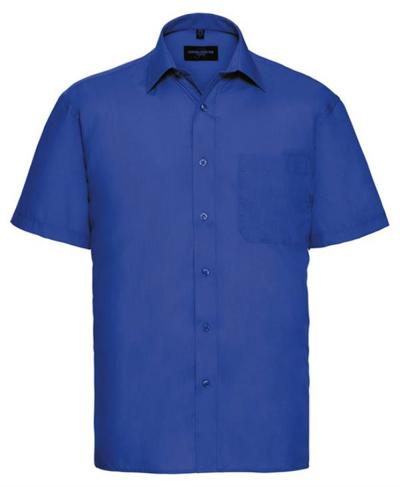 Men's Short Sleeve Polycotton Easy Care Poplin Shirt