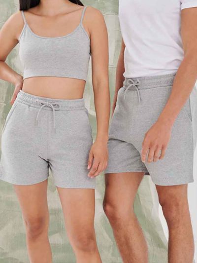 Unisex sustainable fashion sweat shorts