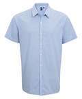 Microcheck (Gingham) Short Sleeve Cotton Shirt