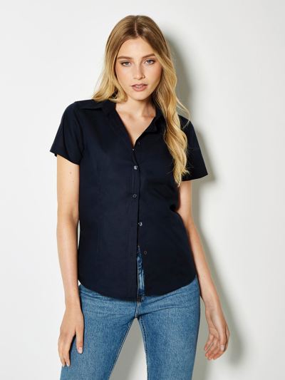 Women's Workplace Oxford Blouse Short Sleeved