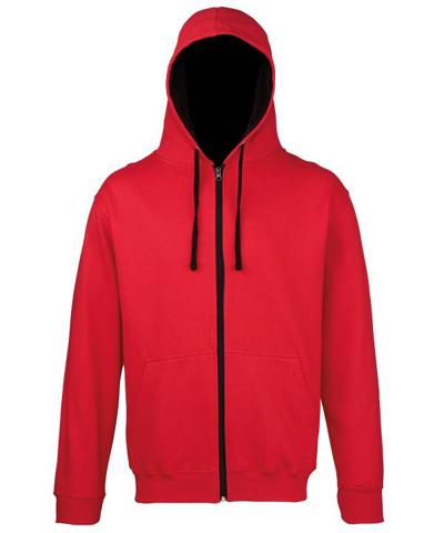 Contrast Zip Hoodie