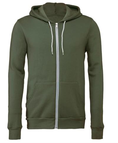 CLEARANCE Unisex Zip Up Polycotton Fleece Hoodie