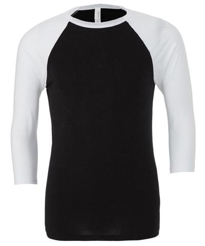 Canvas Unisex 3/4 Sleeve Baseball Tee