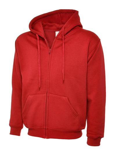 Adults Classic Fill Zip Hooded Sweatshirt
