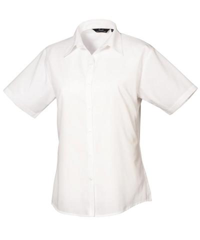 Women's Short Sleeve Poplin Blouse
