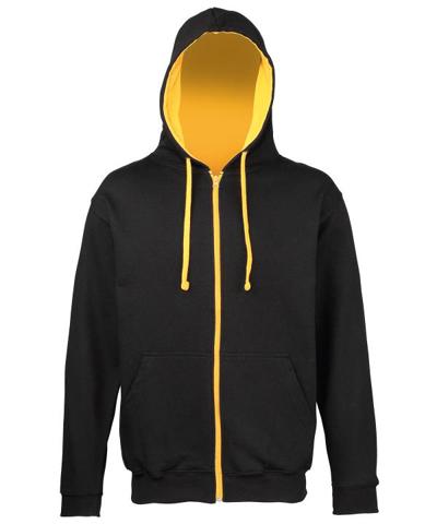 Contrast Zip Hoodie