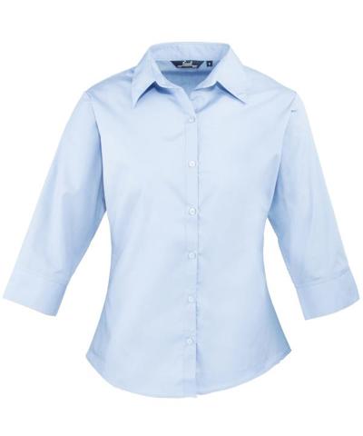 Women's ¾ Sleeve Poplin Blouse