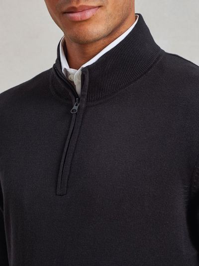 Mens 1/4 Zip Knitted Sweater