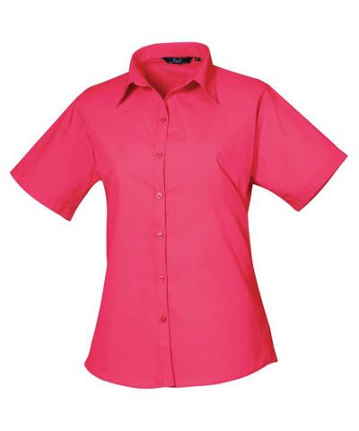 Women's Short Sleeve Poplin Blouse