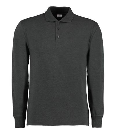 Mens Pique Long Sleeved Polo Shirt
