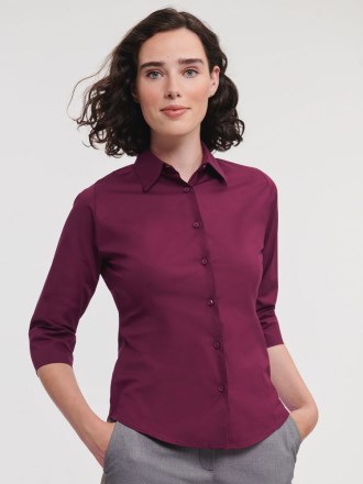 Ladies' 3/4 Sleeve Easy Care Fitted Shirt