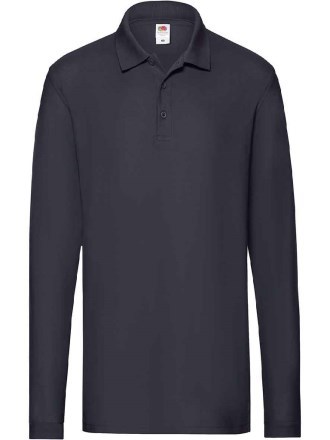 Premium Long Sleeve Cotton Piqué Polo Shirt