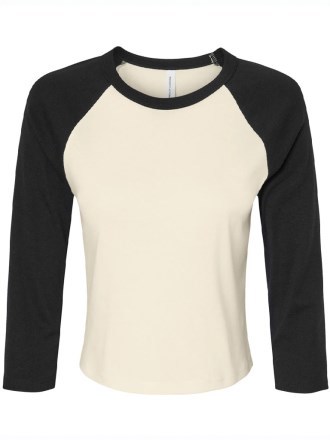 Ladies Micro Rib 3/4 Raglan Baby T-Shirt