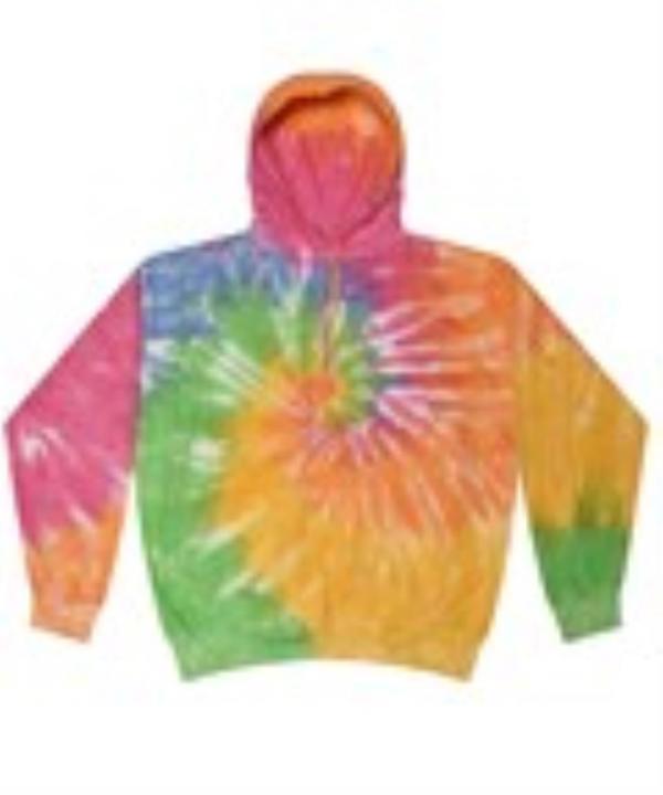 Rainbow tie-dye hoodie