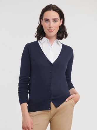 Ladies' V Neck Knitted Cardigan