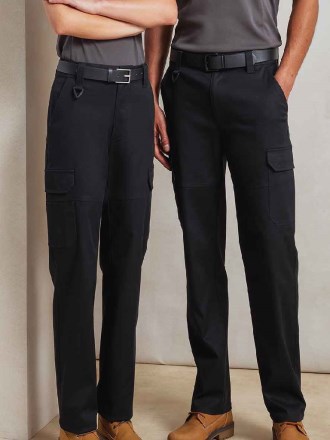 Unisex Stretchchecker Work Cargo Trousers
