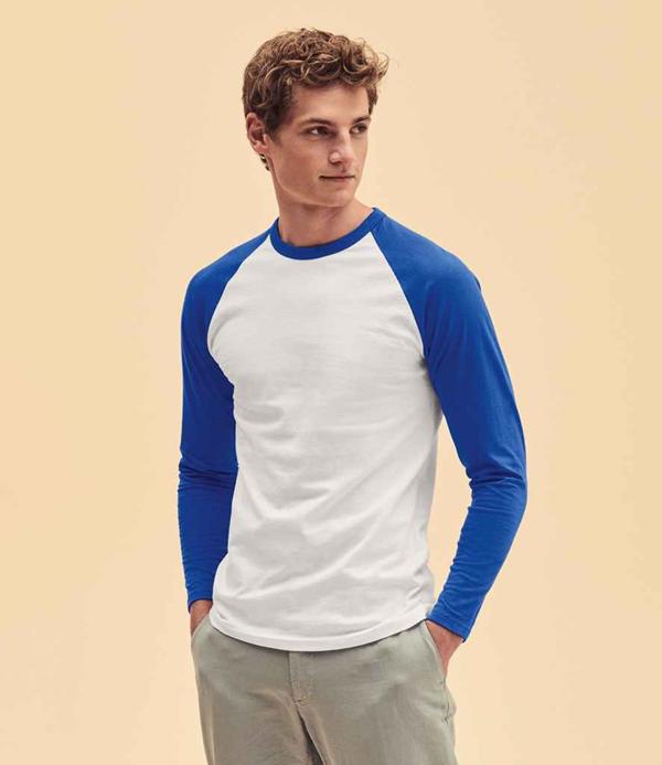 Contrast Long Sleeve Baseball T-Shirt
