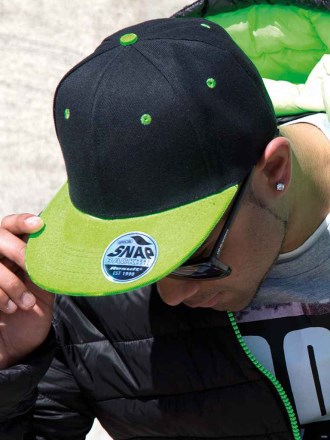 Contrast Bronx Flat Peak Snapback Cap