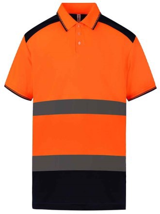 Two Tone Short Sleeve Polo Shirt