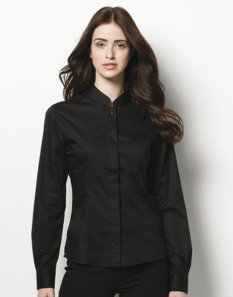 Women's bar shirt Mandarin collar long sleeve