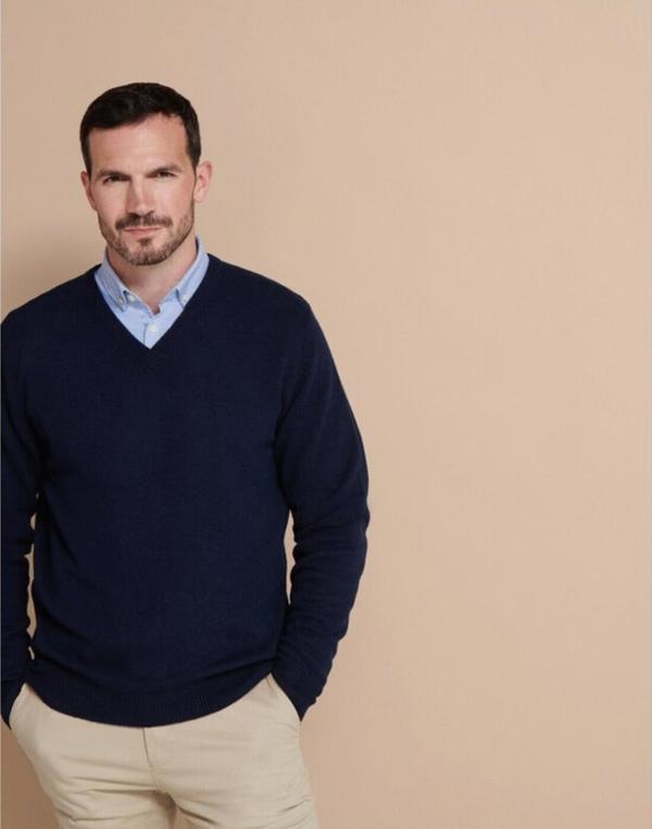 Lambswool V Neck Jumper