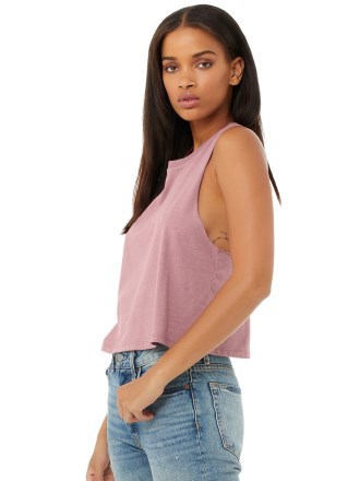 Bella Ladies Racer Back Cropped Tank Top