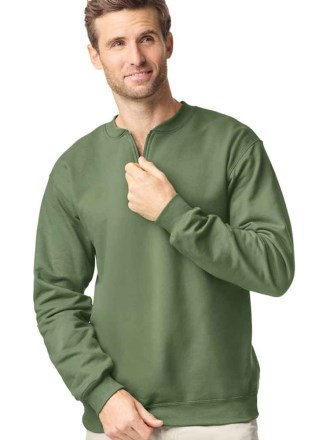 SoftStyle® Midweight Fleece 1/4 Zip Sweatshirt