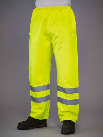 Hi Vis Waterproof Contractor Trousers