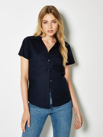 Women's Workplace Oxford Blouse Short Sleeved