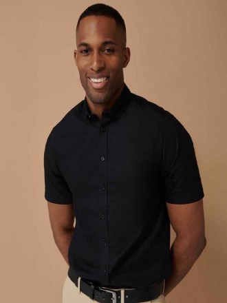 Short Sleeve Slim Fit Oxford Shirt