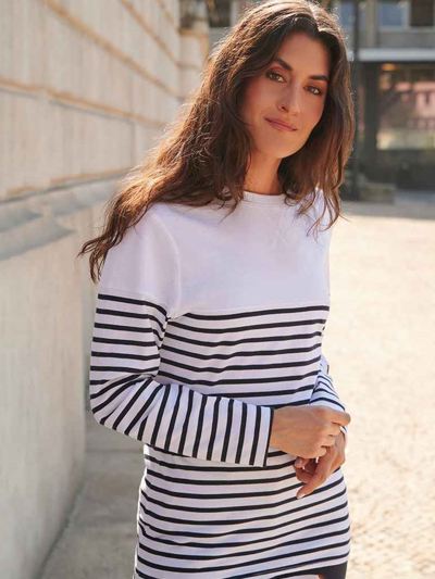 Front Row Unisex Long Sleeve Breton Striped T-Shirt