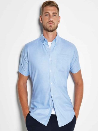 Short Sleeve Slim Fit Oxford Shirt Kustom Kit Sign in to view prices
