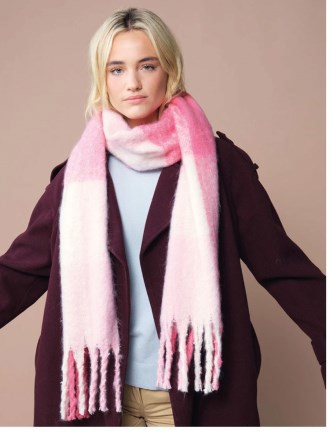 Fluffy Check Scarf