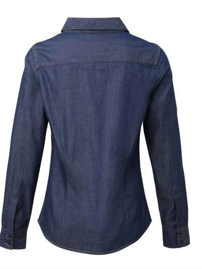 Premier Ladies Jeans Stitch Denim Shirt