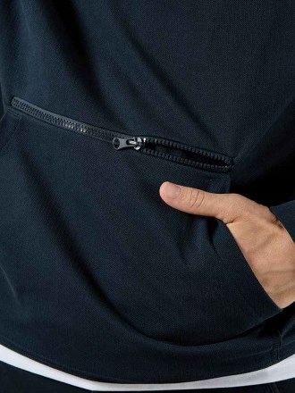 Kustom Kit Regular Fit Piqué Zipped Pocket Hoodie