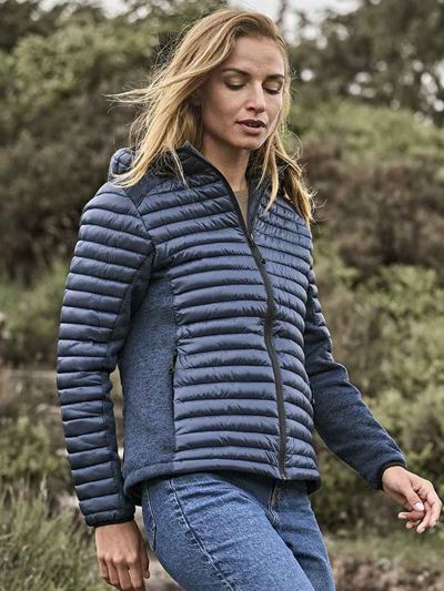 Tee Jays Ladies Crossover Hooded Padded Outdoor Jacket