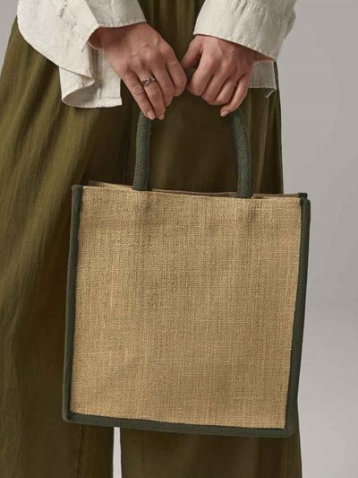 Westford Mill Natural Starched Jute Midi Tote Bag