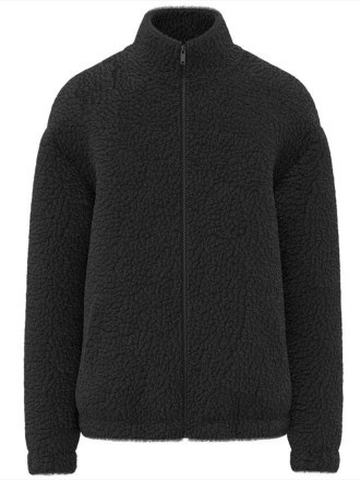 Spasso Unisex Sherpa Drop Shoulder Full Zip Sweat Jacket